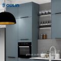 White Melamine Kitchen Cupboards Minimalist style home kitchen furniture storage cabinet Supplier